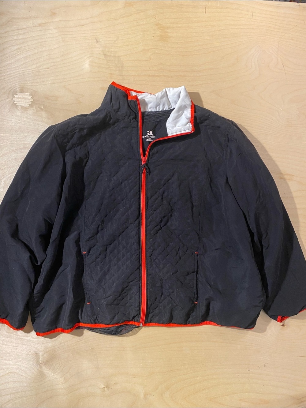 Ac-tiv-ology Black Quilted Jacket with Red Trim 3X (RT)